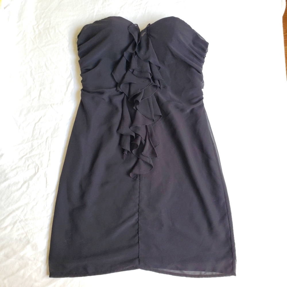 Guess black sweetheart strapless minidress sz 9